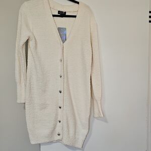 Cozy Cream Button-Up Cardigan